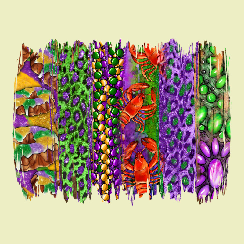 Mardi Gras Brush Strokes King Cake And Craw Fish Urban Hoodie by RanaPortraitStore | Teevron