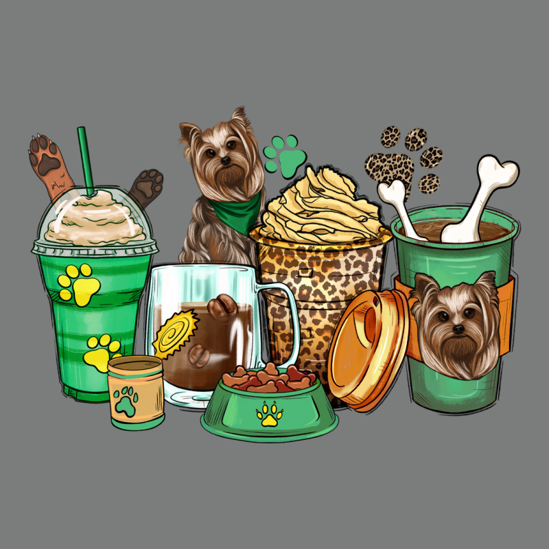Yorkshire Terrier Coffee Cups Premium Hoodie by Zillion Design Studio | Teevron