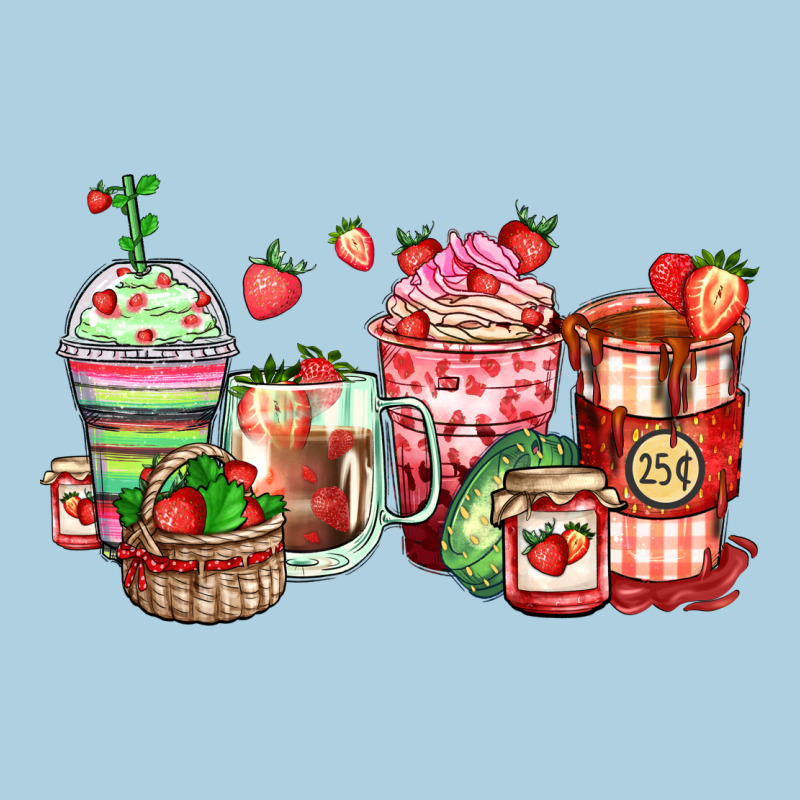 Strawberry Farm Fresh Coffee Cups Premium Hoodie by Zillion Design Studio | Teevron