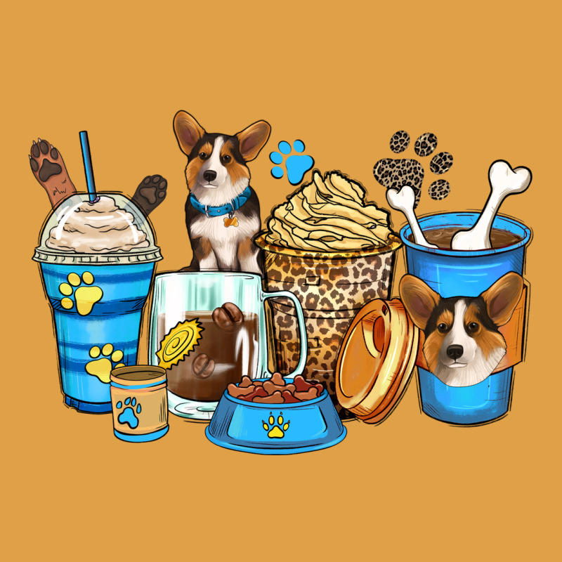 Corgi Coffee Cups Premium Hoodie by Zillion Design Studio | Teevron