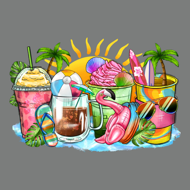 Beach Summer Coffee Cups Premium Hoodie by Zillion Design Studio | Teevron