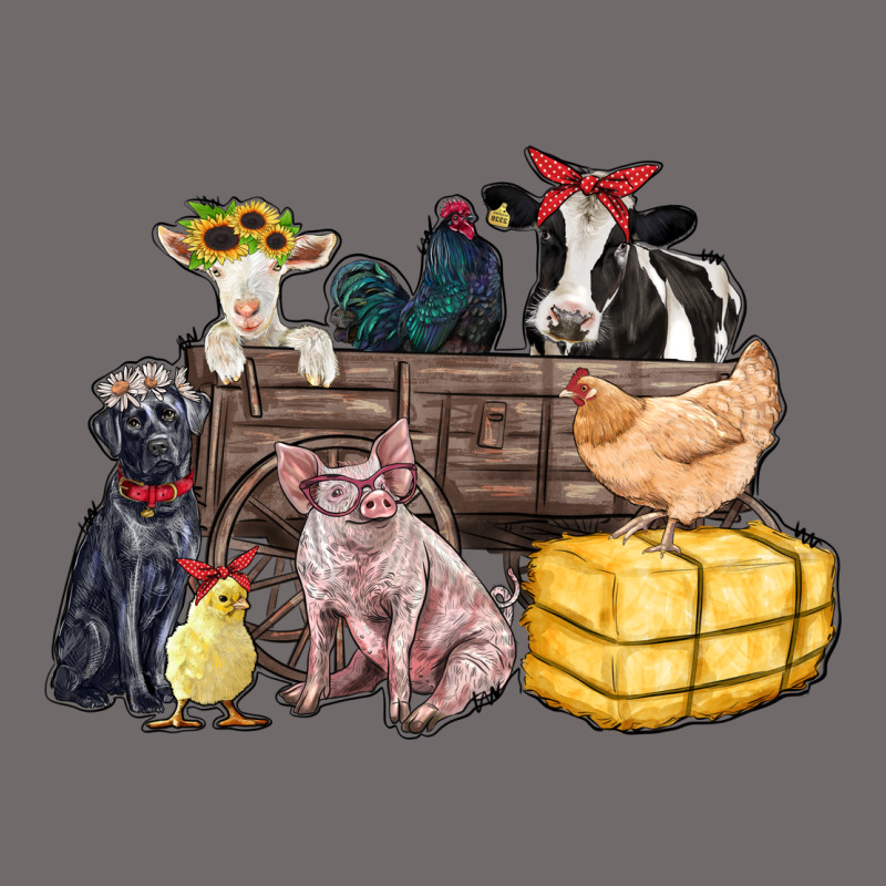 Farm Animals Wagon Urban Hoodie by Zillion Design Studio | Teevron