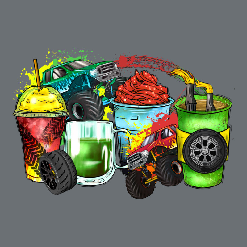 Monster Truck Coffee Cups Premium Hoodie by Zillion Design Studio | Teevron