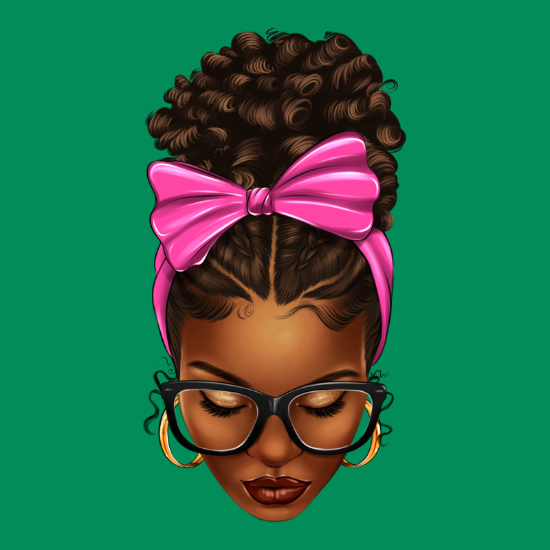 Afro Messy Bun Pink Bow Urban Hoodie by texasbilliewilder | Teevron