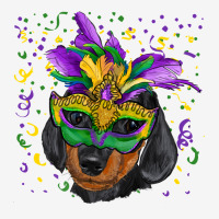 Mardi Gras Dachshund Puppy With Mask Urban Hoodie | Teevron