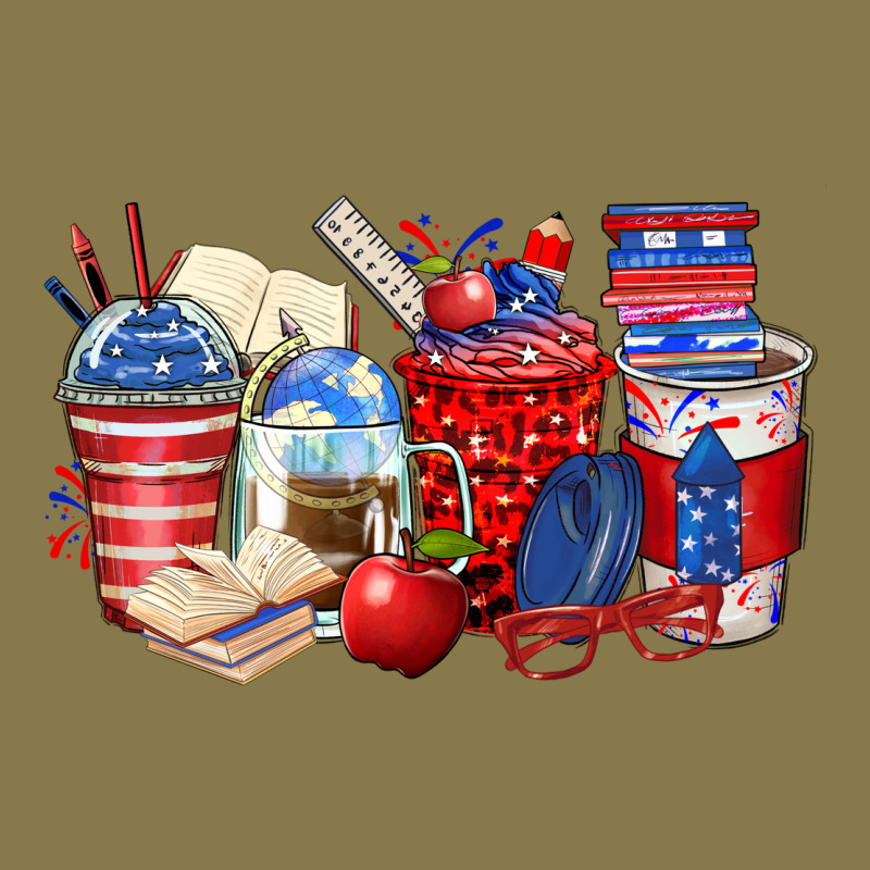 4th Of July Teacher Coffee Cups Premium Hoodie by Zillion Design Studio | Teevron