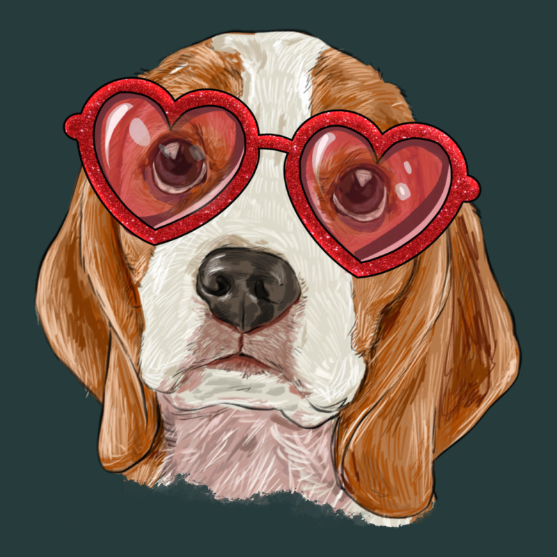 Beagle With Love Glasses Premium Hoodie by RanaPortraitStore | Teevron