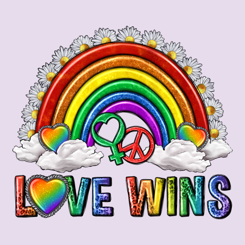 Love Wins With Daisy And Heart Premium Hoodie by texasbilliewilder | Teevron