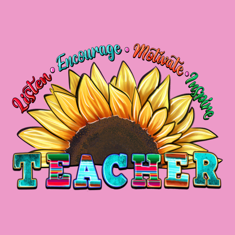 Teacher Sunflower Listen Encourage Motivate Inspir Urban Hoodie by Zillion Design Studio | Teevron