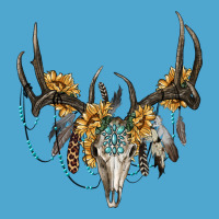 Boho Deer Skull Sunflowers And Gemstone Premium Hoodie | Teevron
