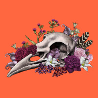 Boho Floral Raven Skull Premium Hoodie | Teevron