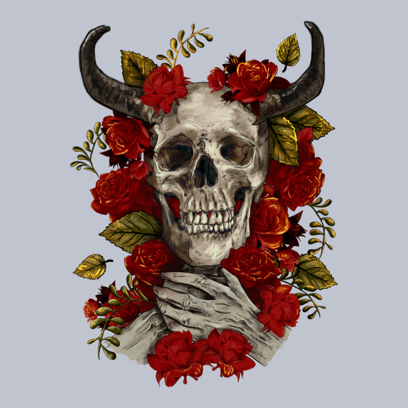 Bull Human Skull With Roses Premium Hoodie by RanaPortraitStore | Teevron
