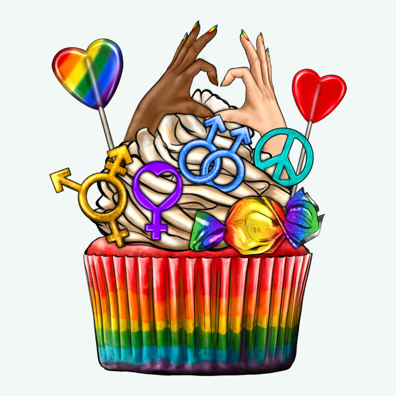 Pride Rainbow Cupcake Premium Hoodie by texasbilliewilder | Teevron