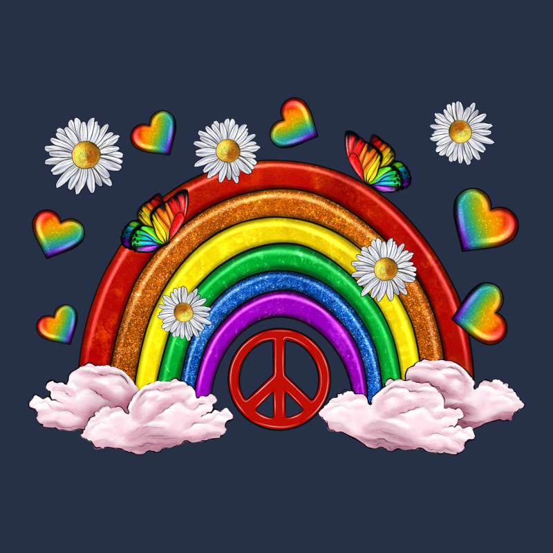 Pride Rainbow With Daisy And Butterfly Premium Hoodie by texasbilliewilder | Teevron