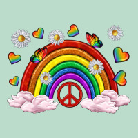 Pride Rainbow With Daisy And Butterfly Premium Hoodie | Teevron