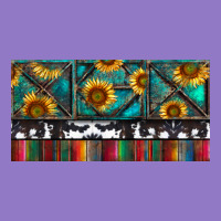 Rusty Sunflowers With Cowhide And Turquoise Urban Hoodie | Teevron