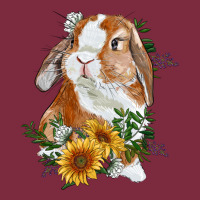 Bunny With Sunflowers Premium Hoodie | Teevron
