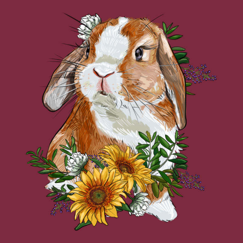 Bunny With Sunflowers Premium Hoodie by RanaPortraitStore | Teevron