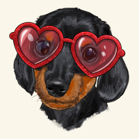 Dachshund With Love Glasses Premium Hoodie | Teevron