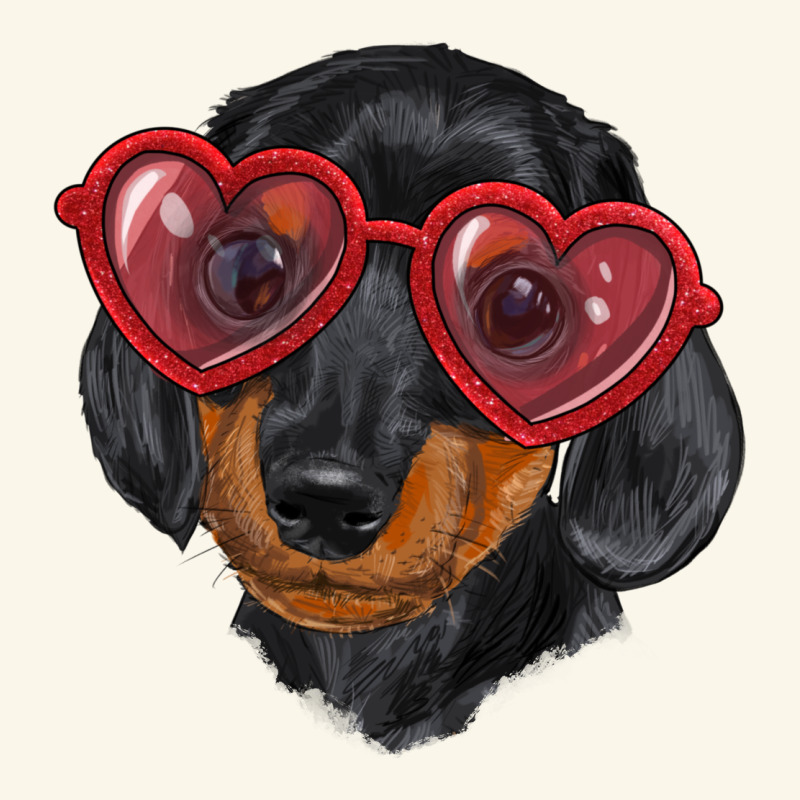 Dachshund With Love Glasses Premium Hoodie by RanaPortraitStore | Teevron