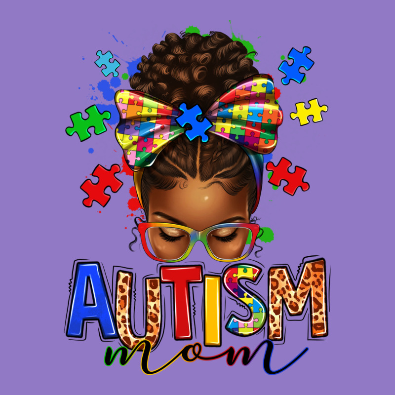 Autism Mom Afro Messy Bun Urban Hoodie by texasbilliewilder | Teevron