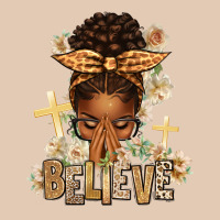 Believe Praying Afro Messy Bun Urban Hoodie | Teevron