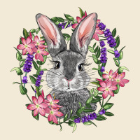 Easter Bunny With Floral Wreath Premium Hoodie | Teevron