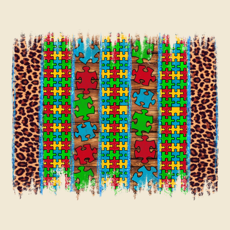 Autism Awareness Leopard Puzzle Brush Stroke Ladies Tee by Artiststas | Teevron