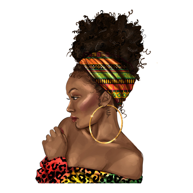 Afro Black Woman Profile Juneteenth Premium Hoodie by texasbilliewilder | Teevron
