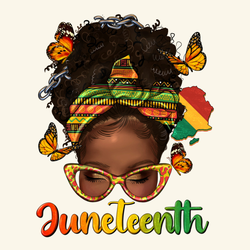 Afro Messy Bun Juneteenth Premium Hoodie by texasbilliewilder | Teevron