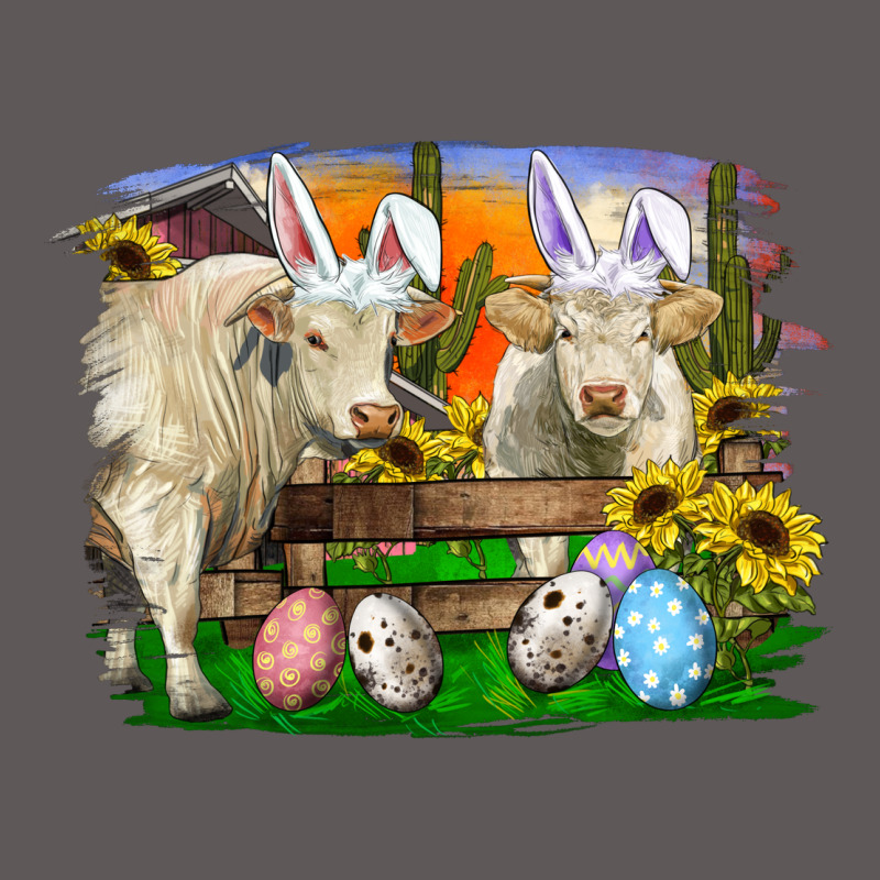 Easter Farm Cows Bunny Ears And Eggs Premium Hoodie by RanaPortraitStore | Teevron