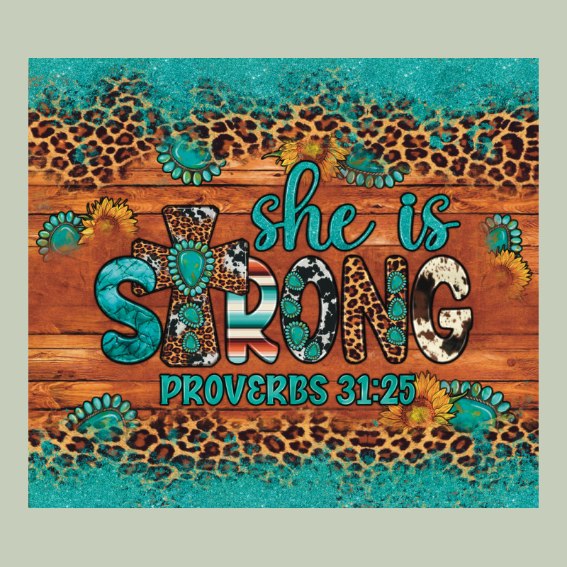 She Is Strong Gemstone Sunflower Leopard Ladies Tee by Artiststas | Teevron