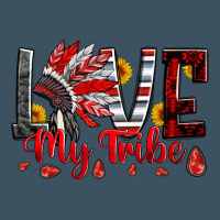 Red Black Grey White Love My Tribe Indian Headdres Urban Heavy Tee | Teevron