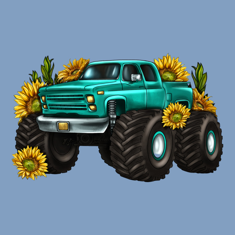 Monster Truck With Sunflower Western Urban Hoodie by texasbilliewilder | Teevron