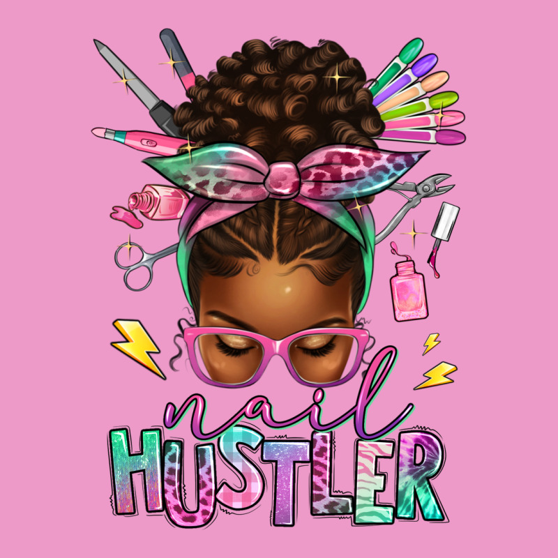 Nail Hustler Afro Messy Bun Urban Hoodie by texasbilliewilder | Teevron