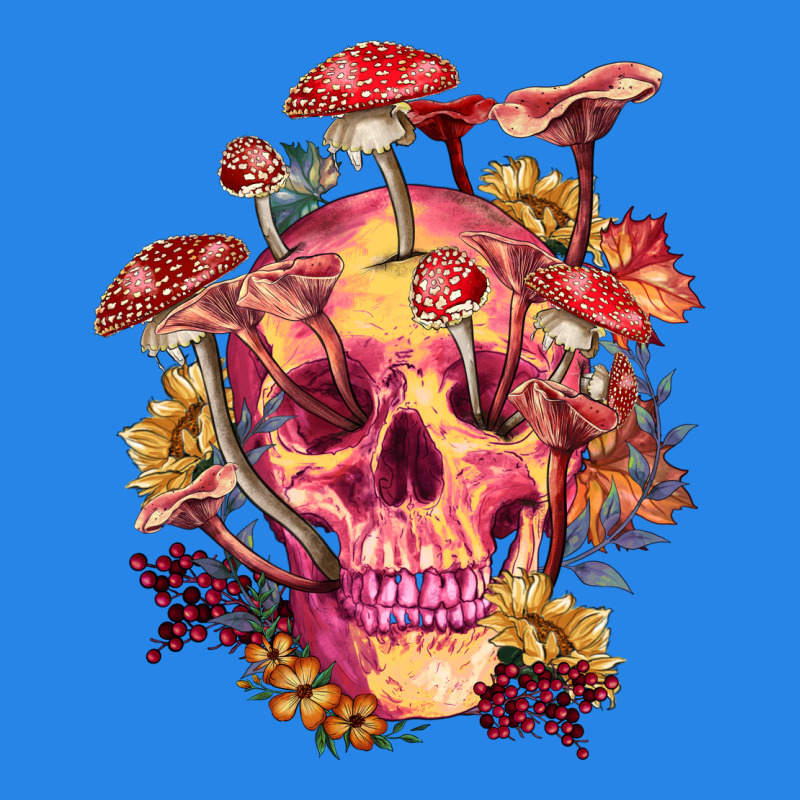 Floral Skeleton With Mushrooms Premium Hoodie by RanaPortraitStore | Teevron