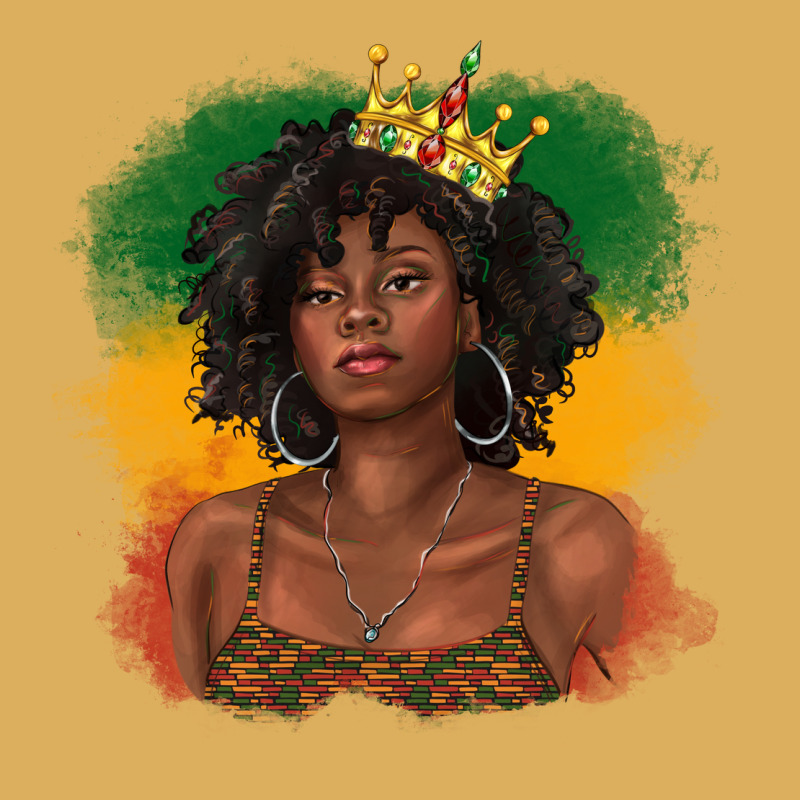 Black Queen With Juneteenth Flag Premium Hoodie by texasbilliewilder | Teevron