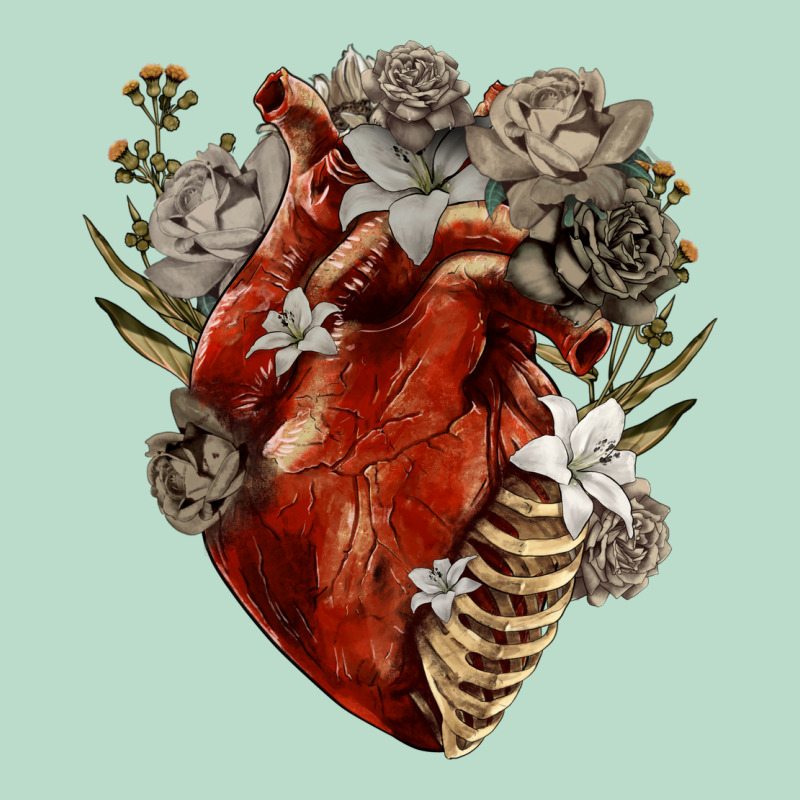 Flower Anatomical Heart Premium Hoodie by RanaPortraitStore | Teevron