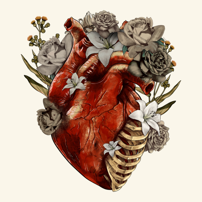 Flower Anatomical Heart Premium Hoodie by RanaPortraitStore | Teevron