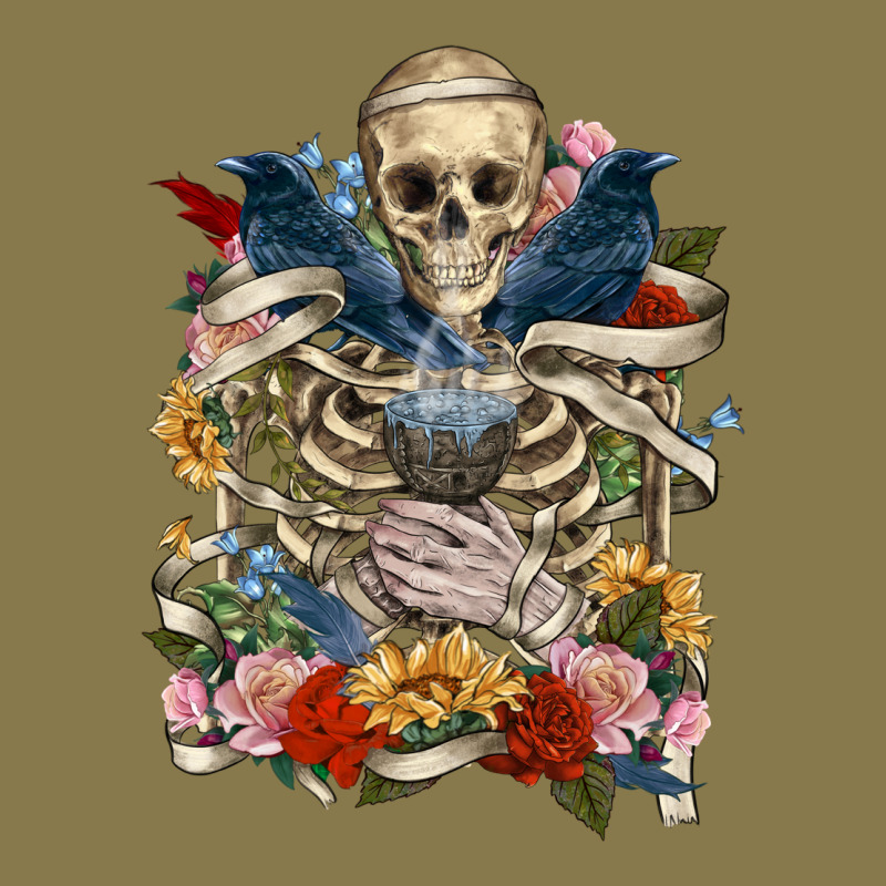 Flower Boho Skull Skeleton Premium Hoodie by RanaPortraitStore | Teevron