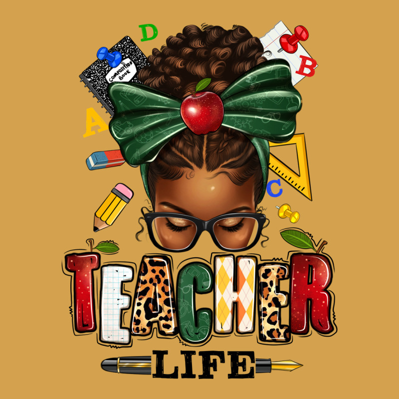Teacher Life Afro Messy Bun Urban Hoodie by texasbilliewilder | Teevron