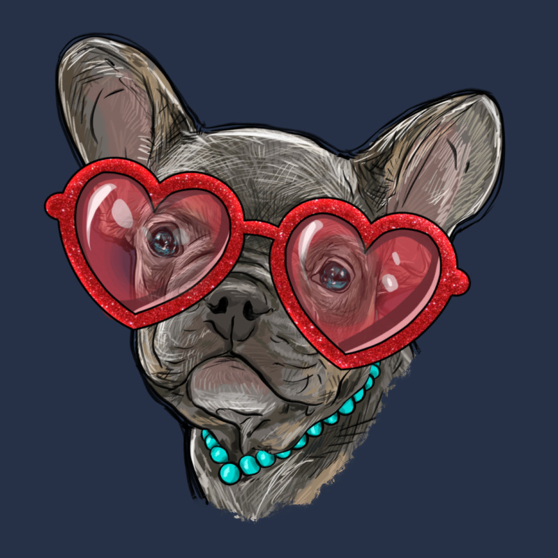 French Bulldog With Love Glasses Premium Hoodie by RanaPortraitStore | Teevron