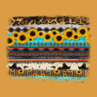 Sunflower Aztec Serape Cowhide Background Urban Heavy Tee | Teevron