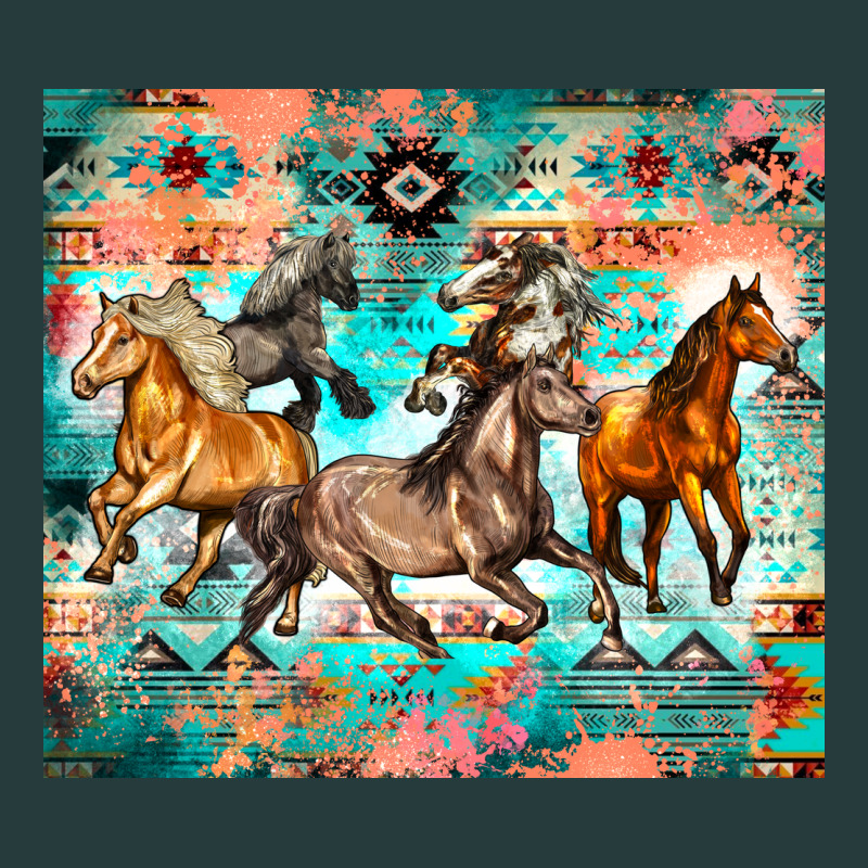 Western Running Horses Premium Hoodie by Zillion Design Studio | Teevron