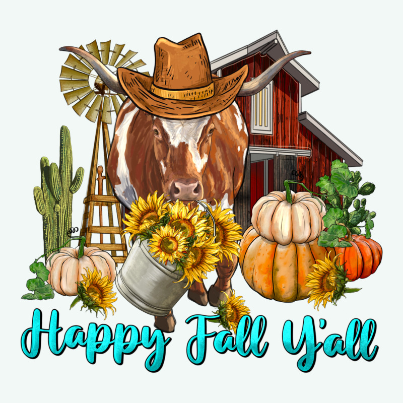 Happy Fall Y'all Longhorn Cow Premium Hoodie by RanaPortraitStore | Teevron