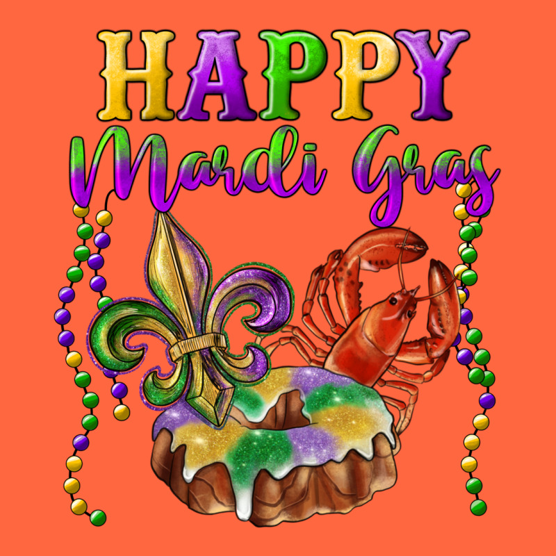 Happy Mardi Gras Fleur De Lis King Cake Crawfish Premium Hoodie by RanaPortraitStore | Teevron