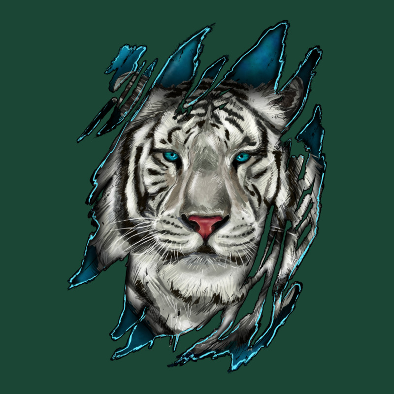 White Tiger Scratch Mark Urban Hoodie by RanaPortraitStore | Teevron