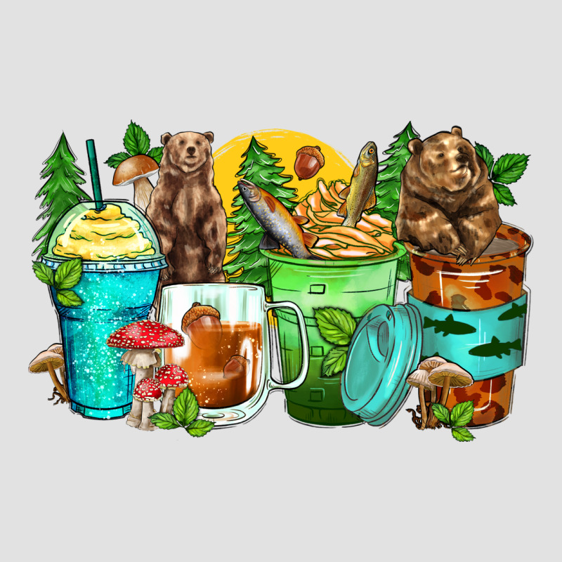 Bear Coffee Cups Premium Hoodie by Zillion Design Studio | Teevron