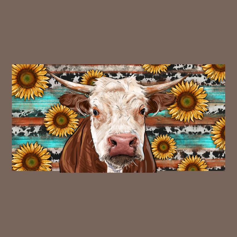 Heifer With Sunflower And Serape Premium Hoodie by RanaPortraitStore | Teevron