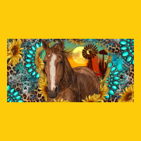 Horse And Desert With Sunflowers Gemstone Premium Hoodie | Teevron